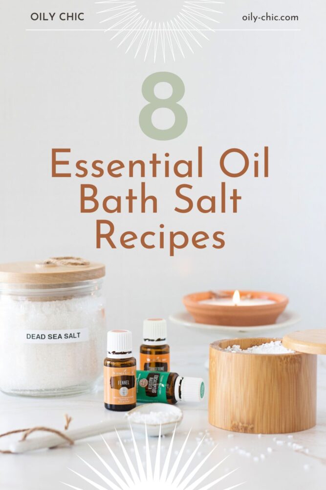 Use the following unique blends to make eight essential oil bath salt recipes to clear the mind and relax the body. 
