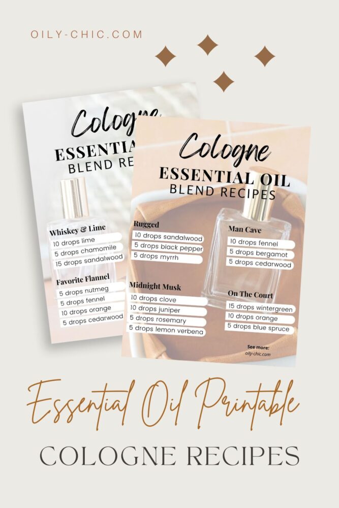 Finding the right blend of essential oils for men to make cologne can be a challenge. So, we’ve taken care of it for you with these printable charts of essential oil cologne recipes.