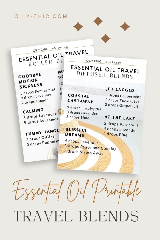 Print the best travel essential oils for diffuser blends and roller bottle recipes here.
