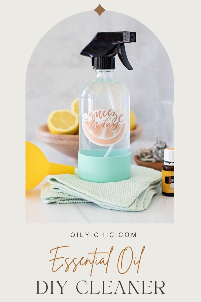 This essential oil cleaning spray is a genie in a bottle that works as a DIY multi purpose cleaner!
