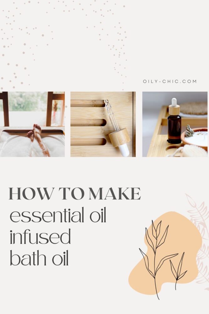 How to make a deeply relaxing essential oil infused DIY bath oil.