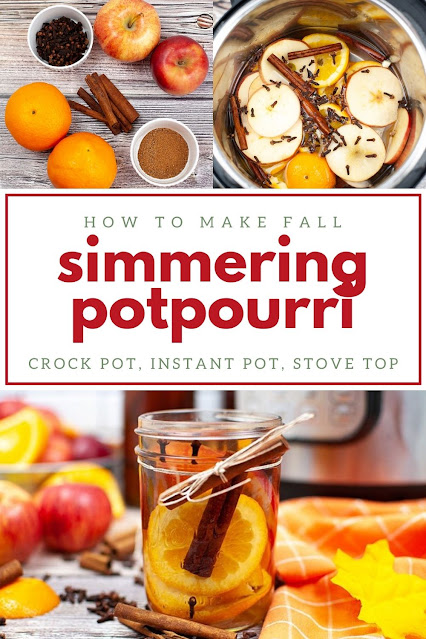 This essential oil simmering potpourri is easy to make, and you can use a Crock Pot slow cooker, stove top, or Instant Pot to create it. 
