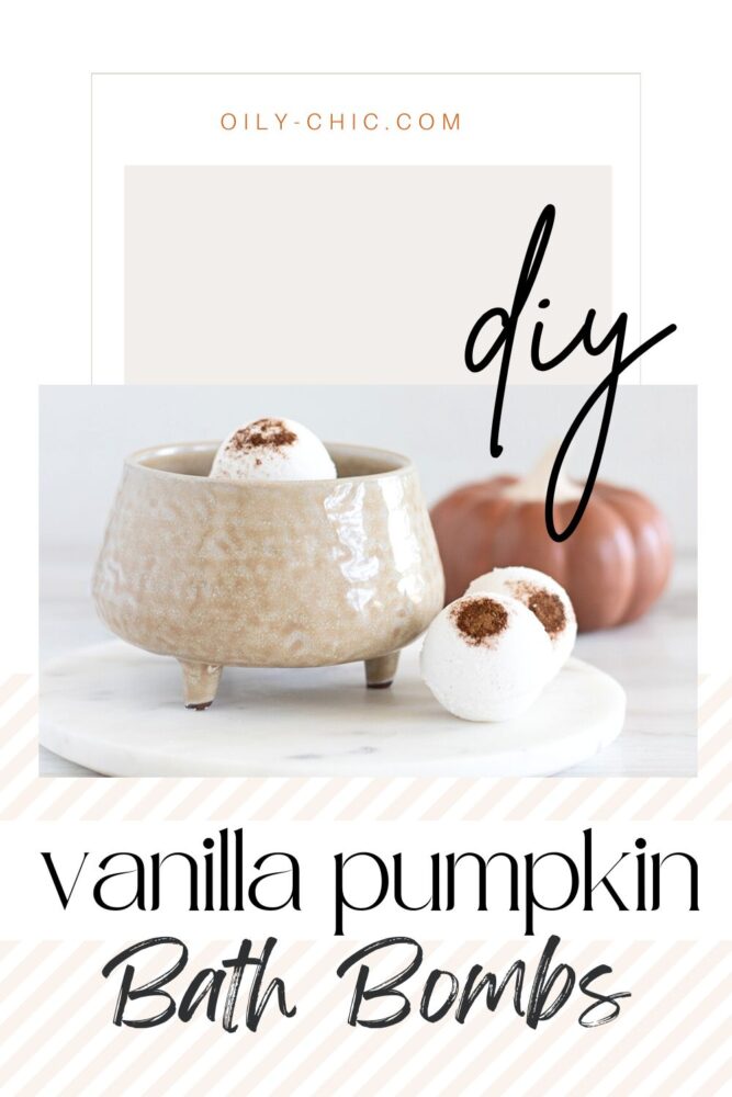 This vanilla pumpkin bath bomb recipe is infused with five spicy essential oils, wrapped in vanilla, and topped with a dash of pumpkin spice. They’re creamy, warming, and, can I say it? - PUMPKIN PERFECT! 