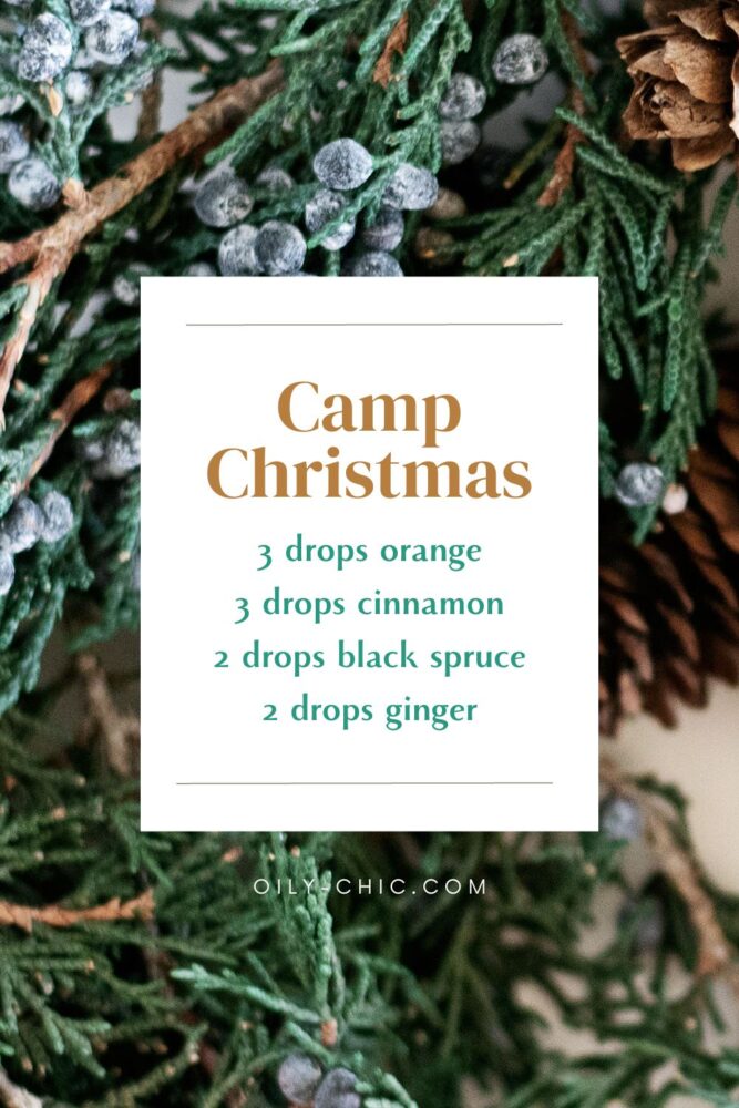 Add this to the diffuser in your living room and establish Camp Christmas! Roll out the sleeping bags and roast marshmallows in the fireplace; it’s time for some holiday fun. 