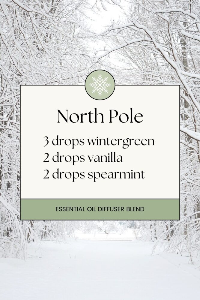 This blend of refreshing wintergreen, vanilla, and spearmint would be fabulous in not just the diffuser but DIY shower steamers or homemade massage oil, too!