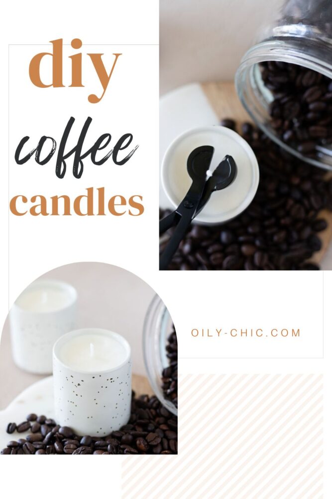 There’s no waiting for a cup to brew or waiting in the drive-up lane for a coffee fix when you make this coffee essential oil candle DIY!