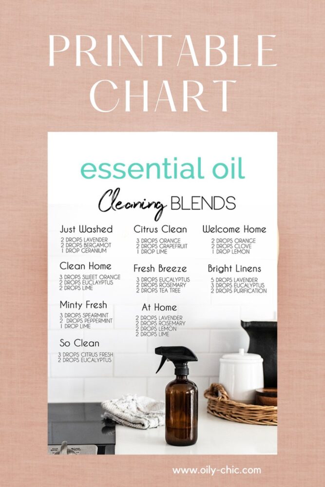 We’ve narrowed down the very best essential oils for cleaning into cleaning blends you can use for your DIY cleaners! Print this chart of essential oils for cleaning from our Oily Chic Library.