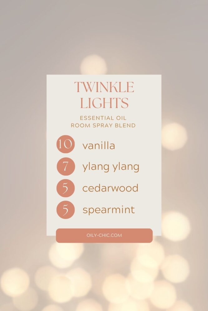 Do you have trouble winding down in the evening? Give this Twinkle Lights room spray a mist over your bed sheets or pillow before bed. 