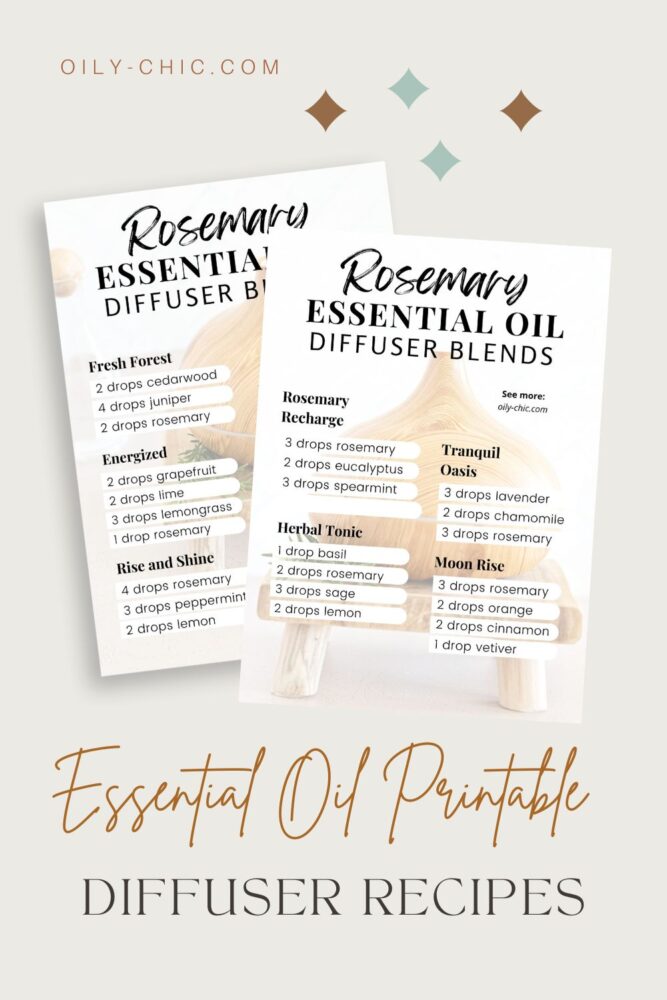 Immerse yourself in the invigorating scents of rosemary with our printable rosemary essential oil blends charts! They’re the easy way to simplify diffusing and get the most out of your oils.